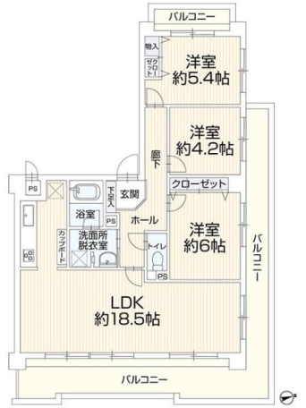 間取図 ユニーブル鹿山 間取り