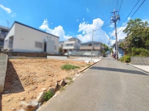 現地と前面道路 前面道路含む現地写真