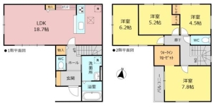 間取図 新築分譲住宅 天白区元八事3期 1号棟 間取り
