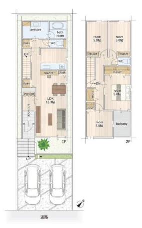 2号棟間取図 新築分譲住宅 天白区菅田3期 2号棟 間取り