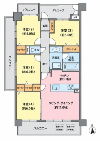 間取図 第7本郷アイリス 間取り
