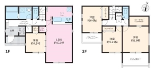 間取図 グラファーレ日進市岩崎町14期 2号棟 間取り