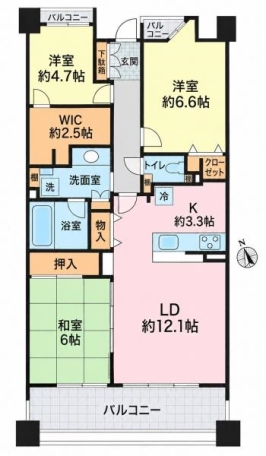 間取図 ユニーブル岩崎台スクエア 間取り