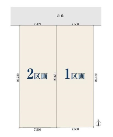 地形図 土地 天白区植田本町2402 1号地 間取り